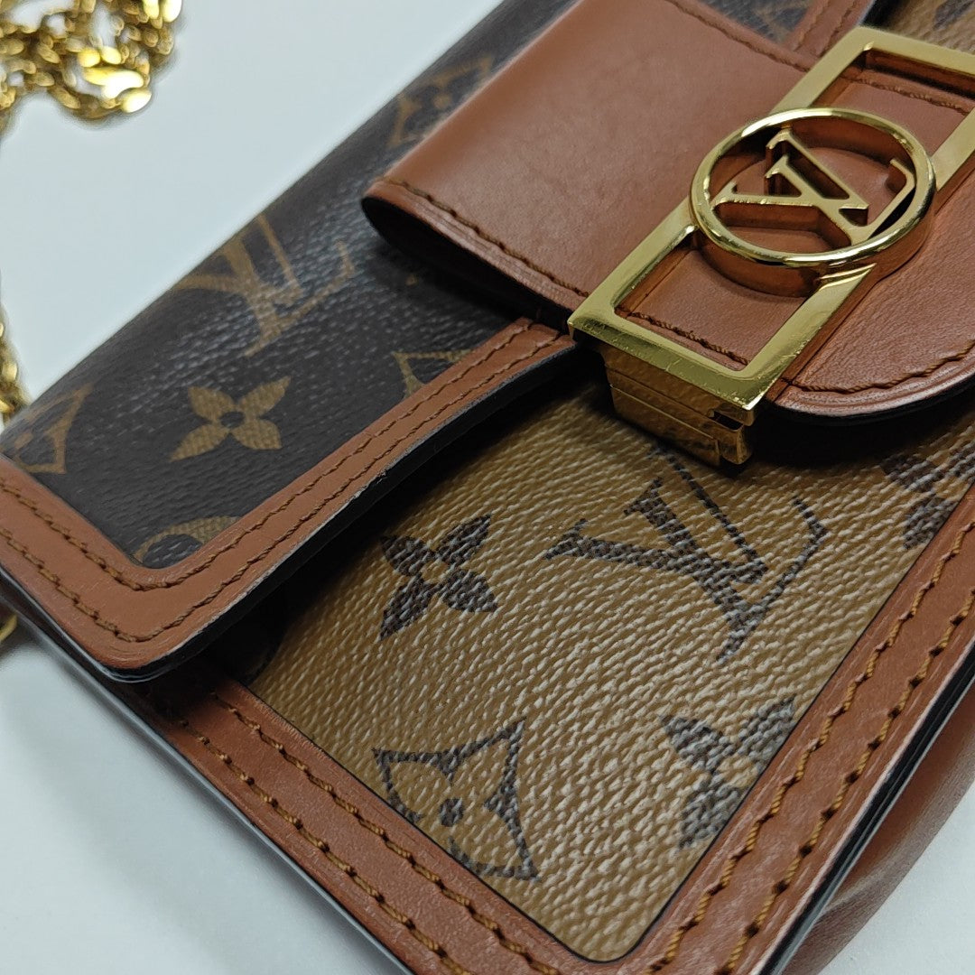 DAUPHINE WOC Monogram Coated Canvas Brown