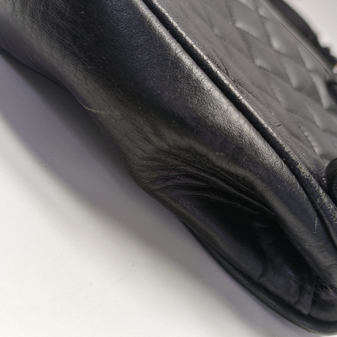 Quilted Calfskin Clutch Black