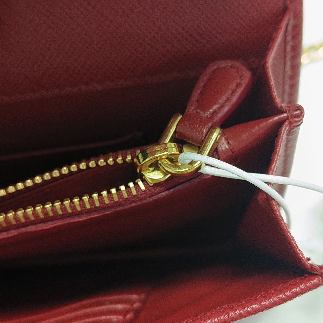 Prada Identity Saffiano Calfskin Red