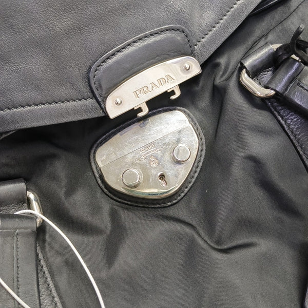 Nylon Shoulder Bag Black