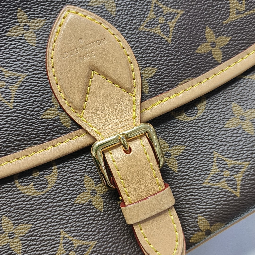 DIANE Monogram Coated Canvas Brown