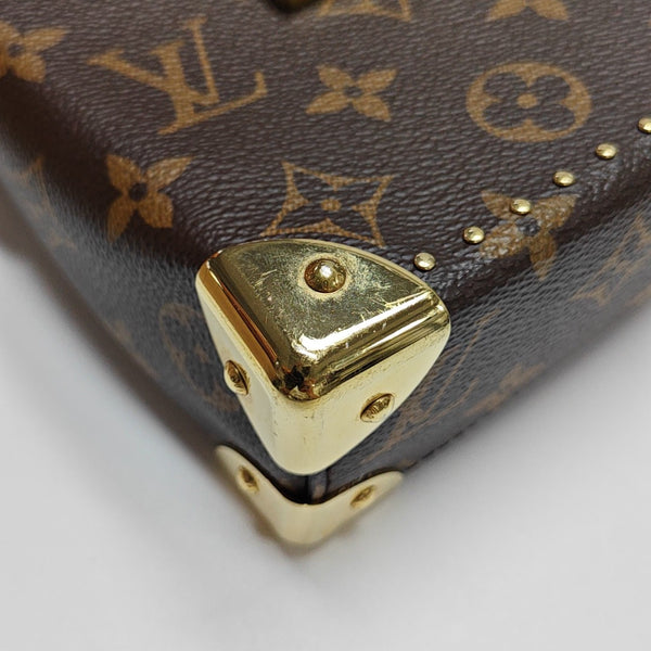 CAMERA BOX Monogram Coated Canvas Brown