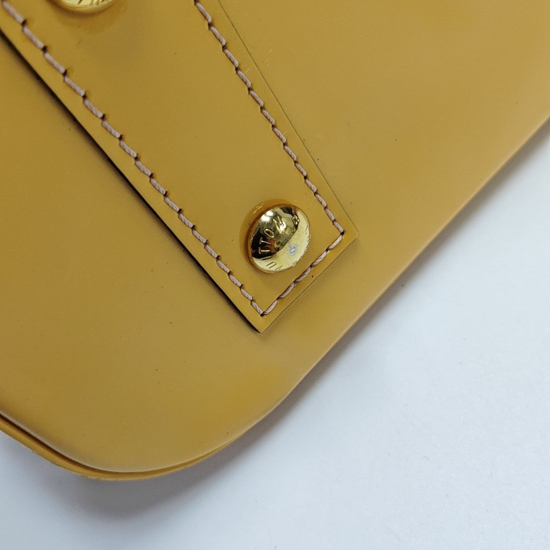ALMA BB Monogram Patent Leather Yellow