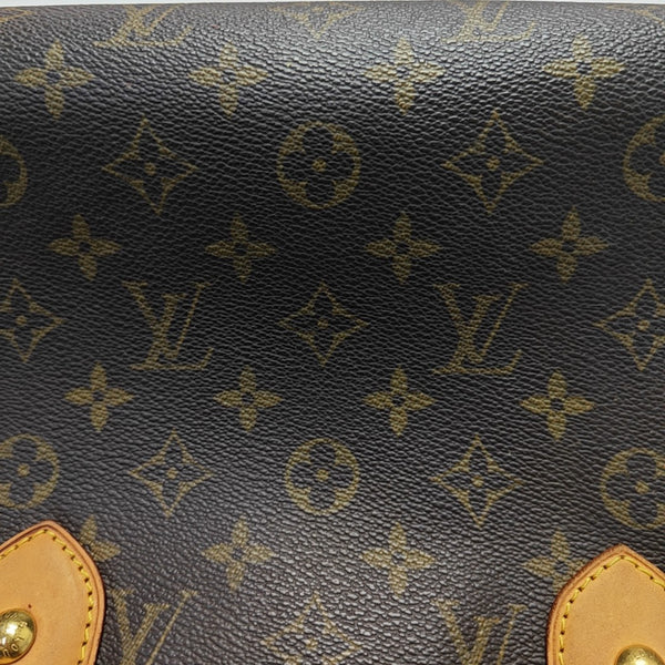 MONTORGUEI PM Monogram Coated Canvas Brown