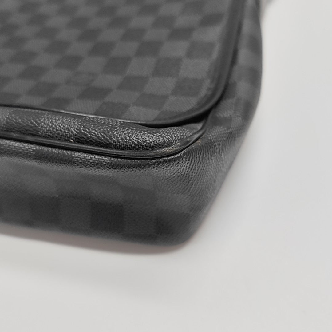 DANIEL Damier Graphite Coated Canvas Gray