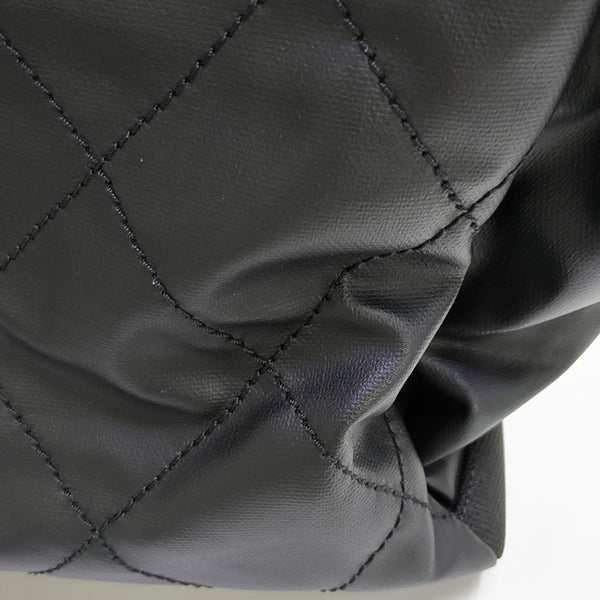 PARIS BIARRITZ Large Quilted Coated Canvas Black