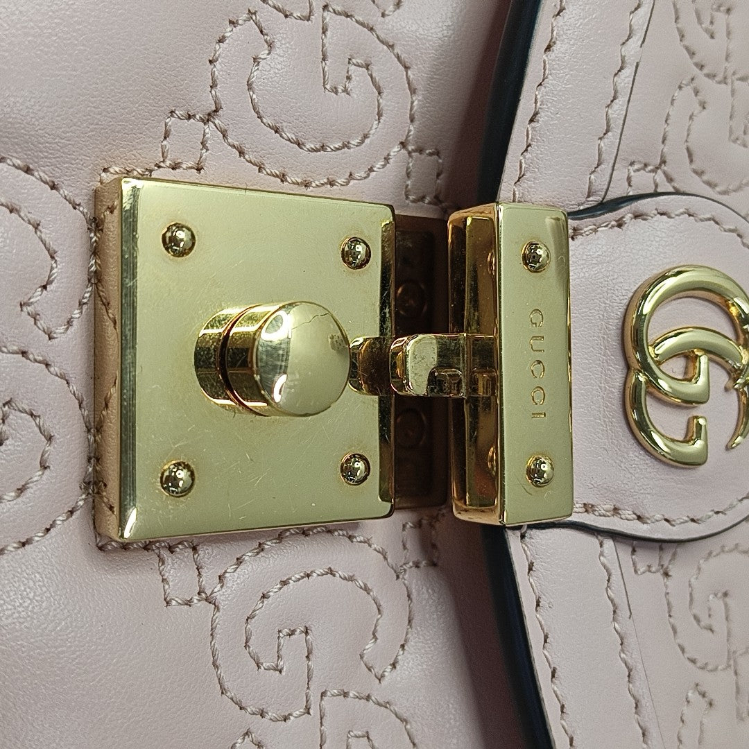 GG Matelassé Quilted Calfskin Pink