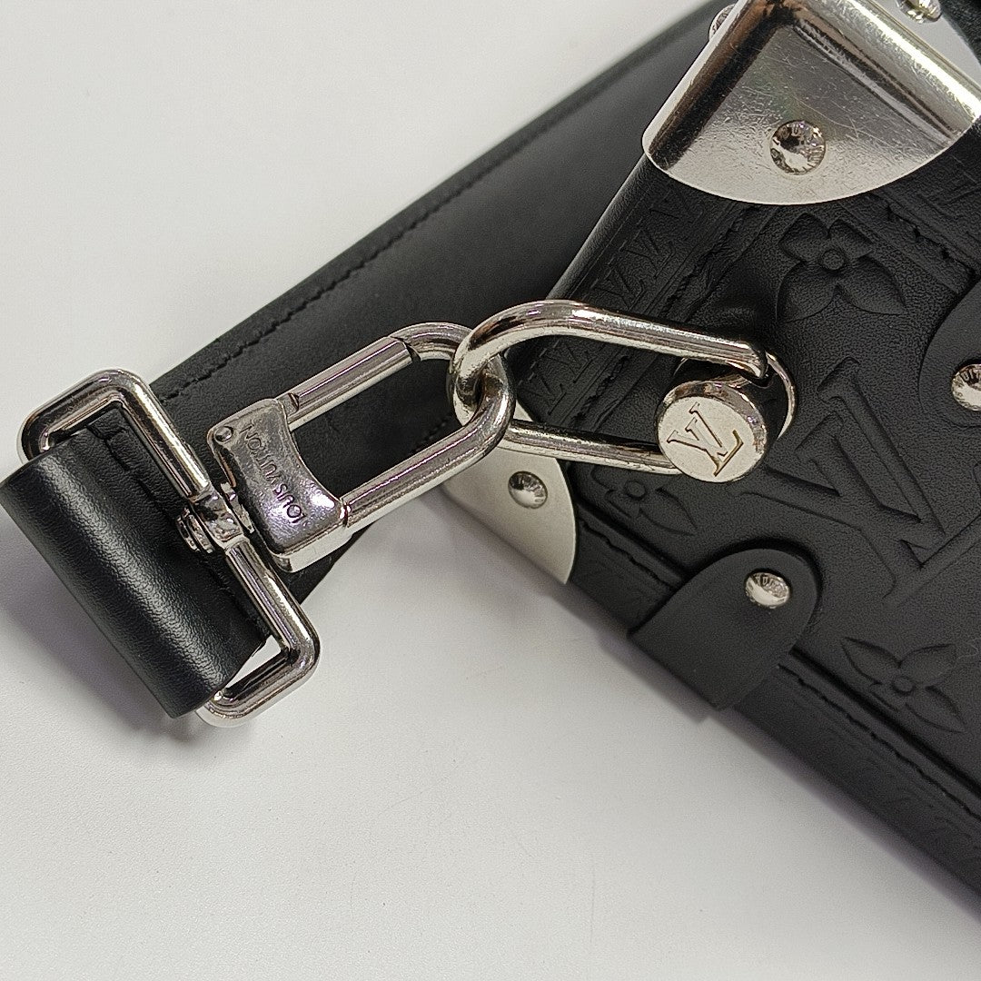 SIDE TRUNK MM Monogram Calfskin Black