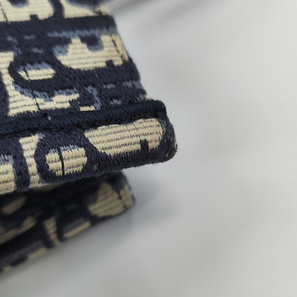 Book Tote Medium Oblique Canvas Blue