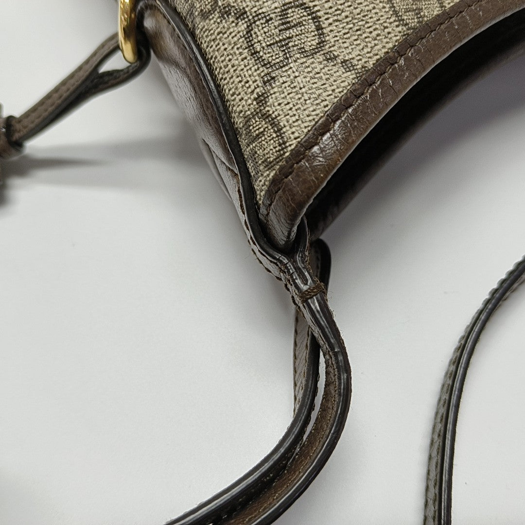 Ophidia Large Monogram Coated Canvas Beige