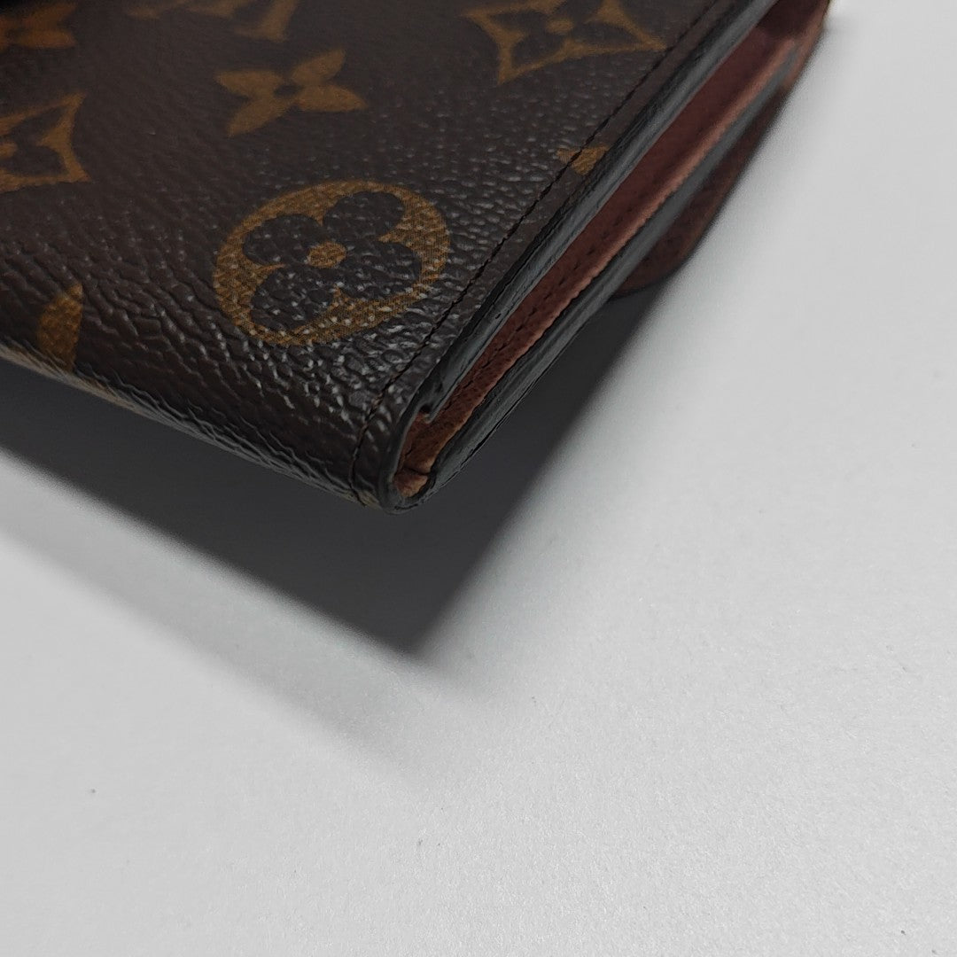 EMILIE Monogram Coated Canvas Brown Wallet