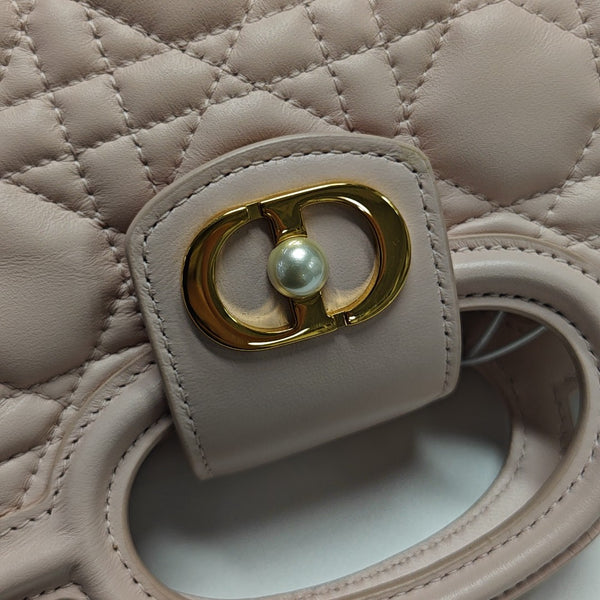 Jolie Top Handle Mini Cannage Lambskin Pink
