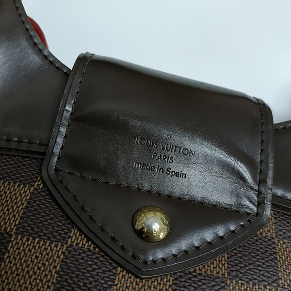 SISTINA MM Damier Ebene Coated Canvas Brown
