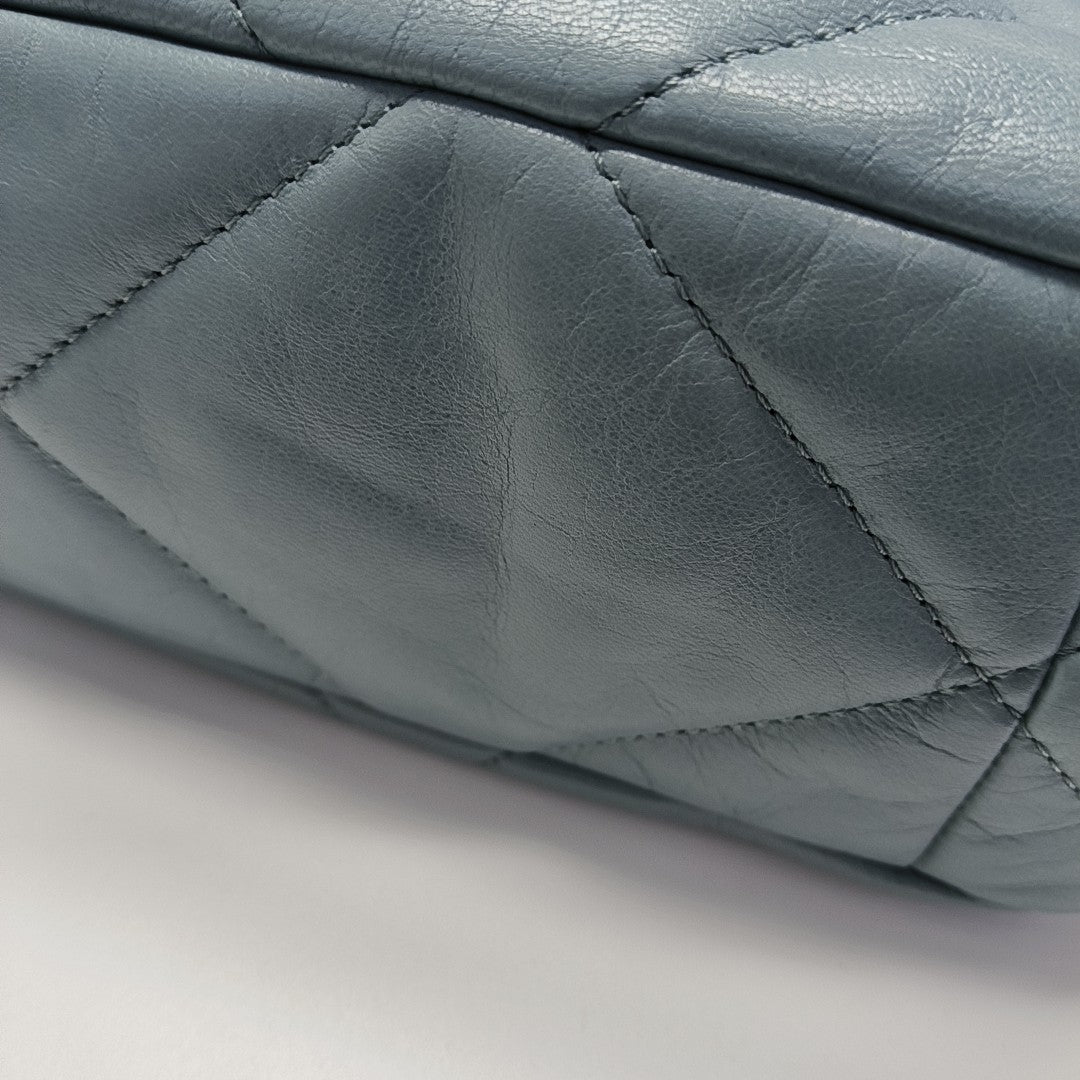 CHANEL 19 Large Quilted Lambskin Blue