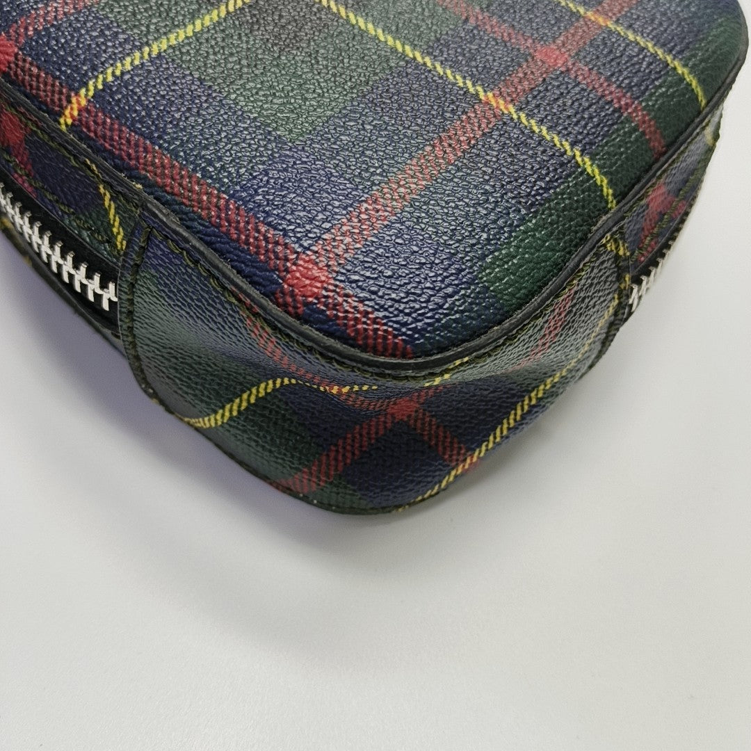Coated Canvas Shoulder Bag Green