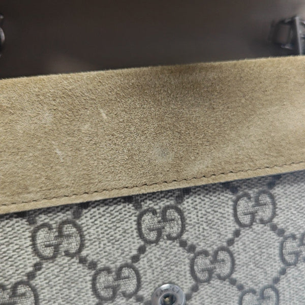 Dionysus Super Mini Monogram Coated Canvas Beige