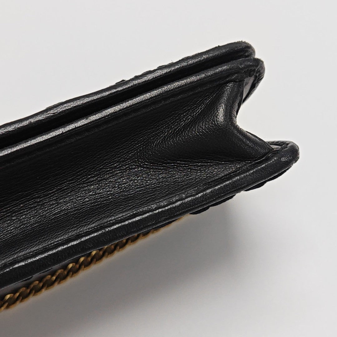 Matelassé Quilted Fabric Black