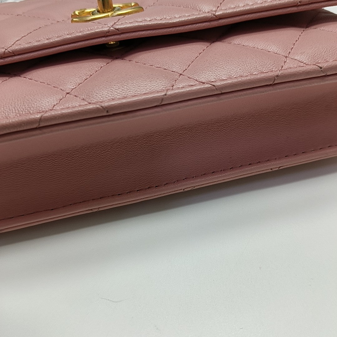 TRENDY CC Quilted Lambskin Pink