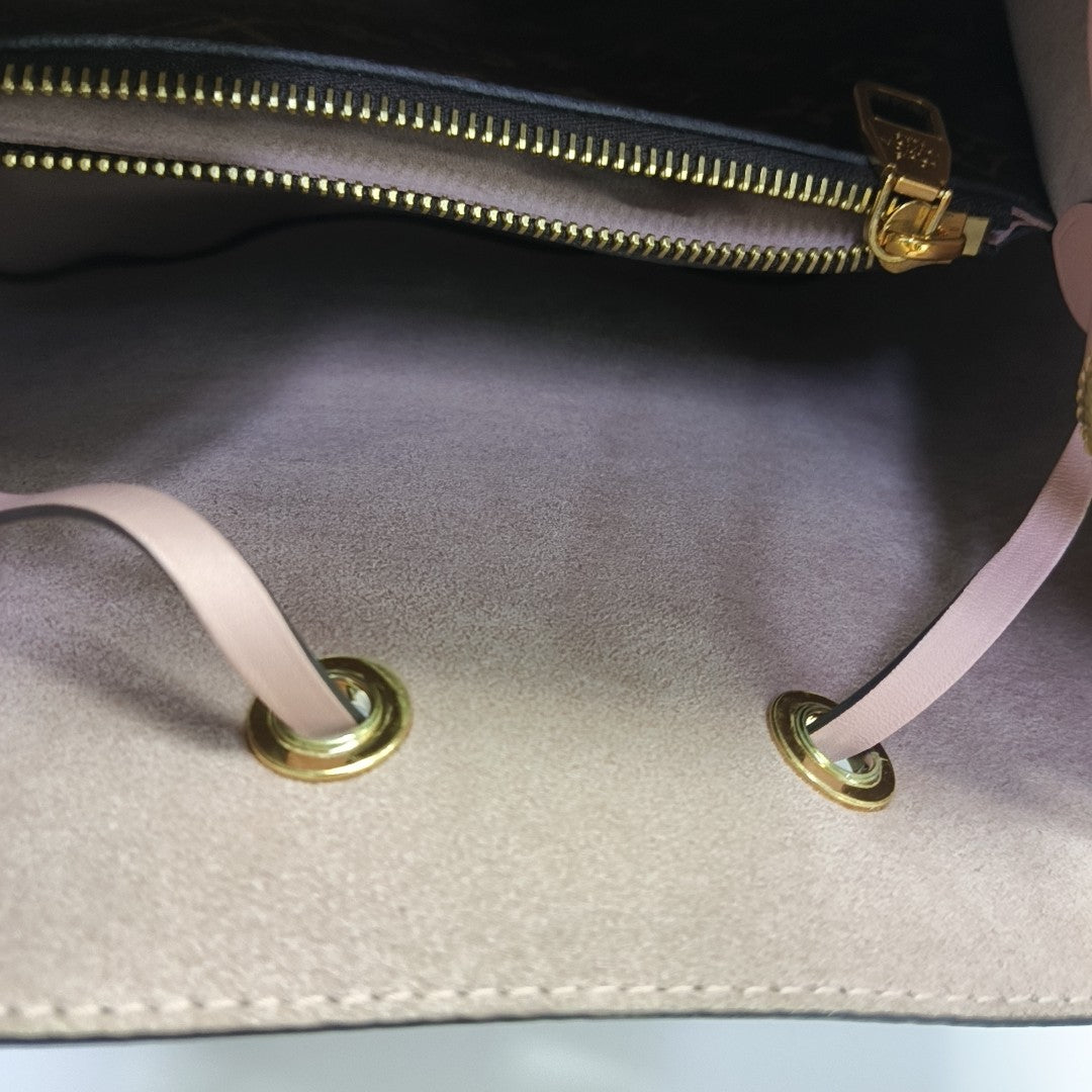 NÉONOÉ MM Monogram Coated Canvas Brown