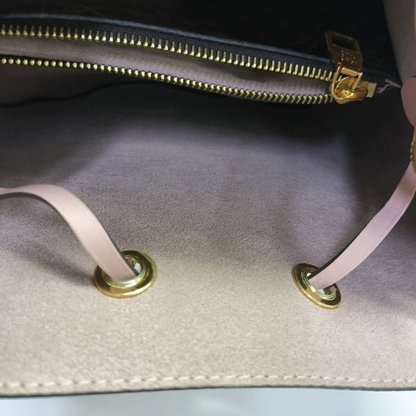 NÉONOÉ MM Monogram Coated Canvas Brown