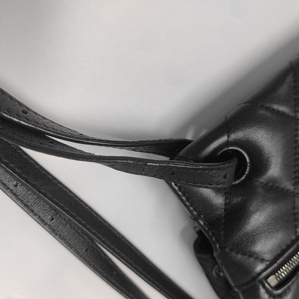 B. Medium Quilted Calfskin Black