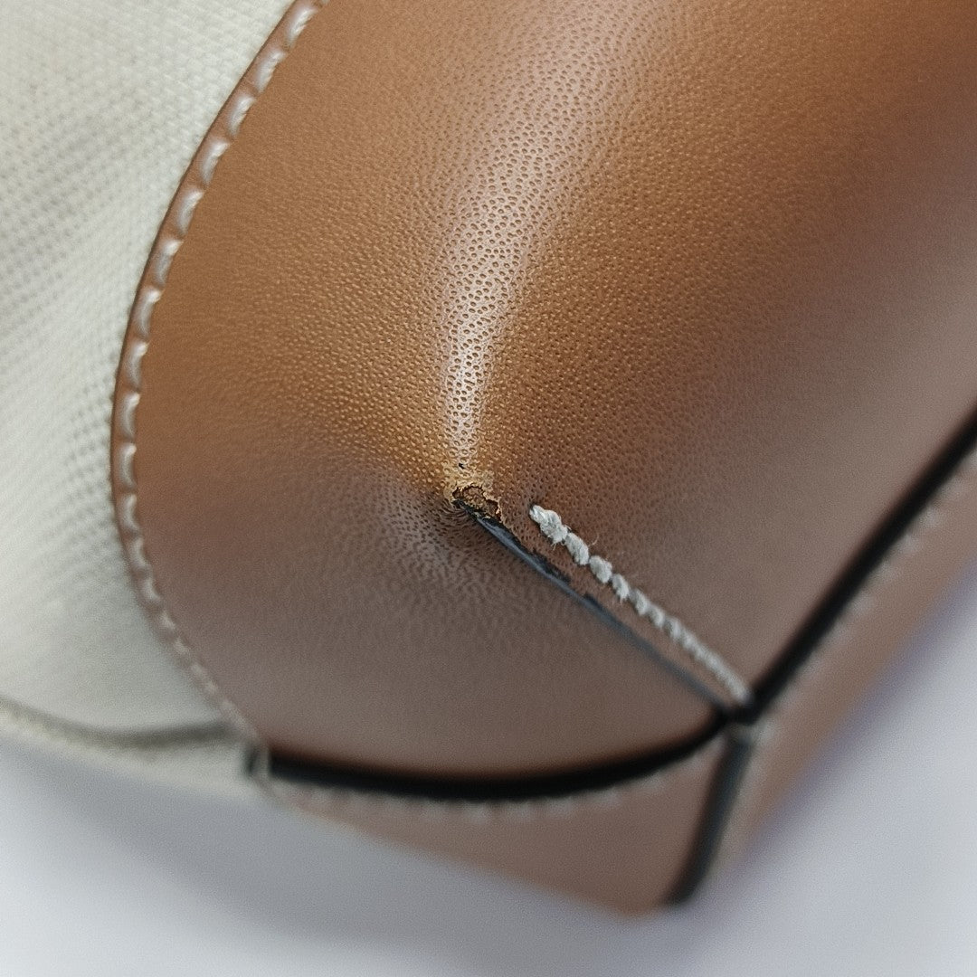 Canvas Bucket Bag Mini Beige