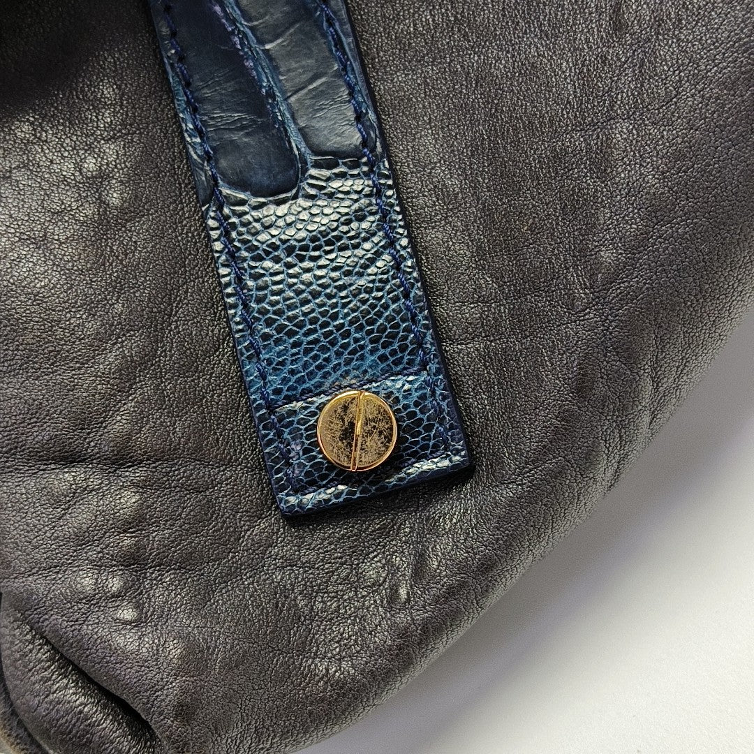 Calfskin Top Handle Bag Brown