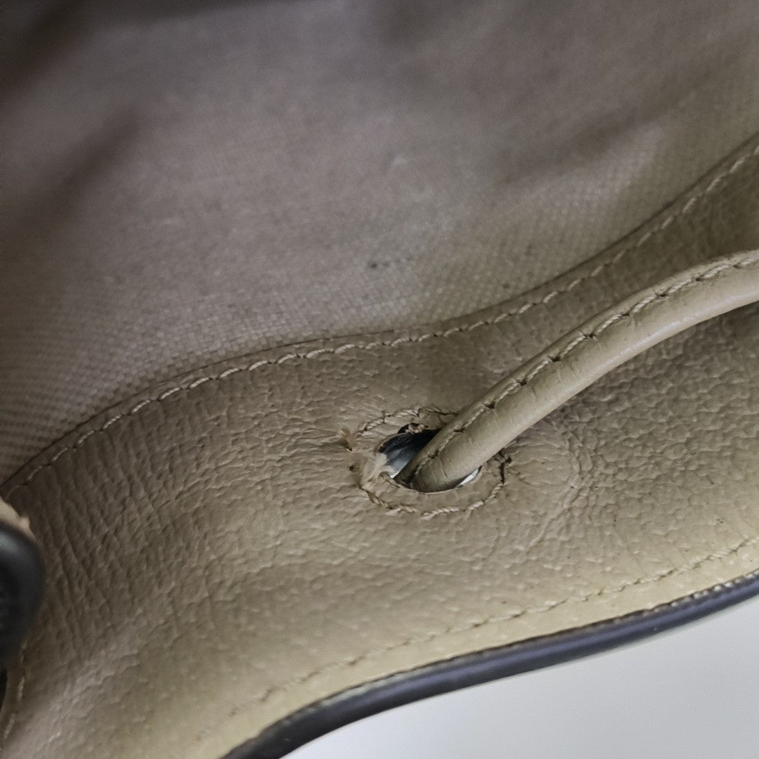 Monogram Coated Canvas Backpack Beige