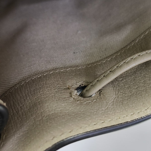 Monogram Coated Canvas Backpack Beige
