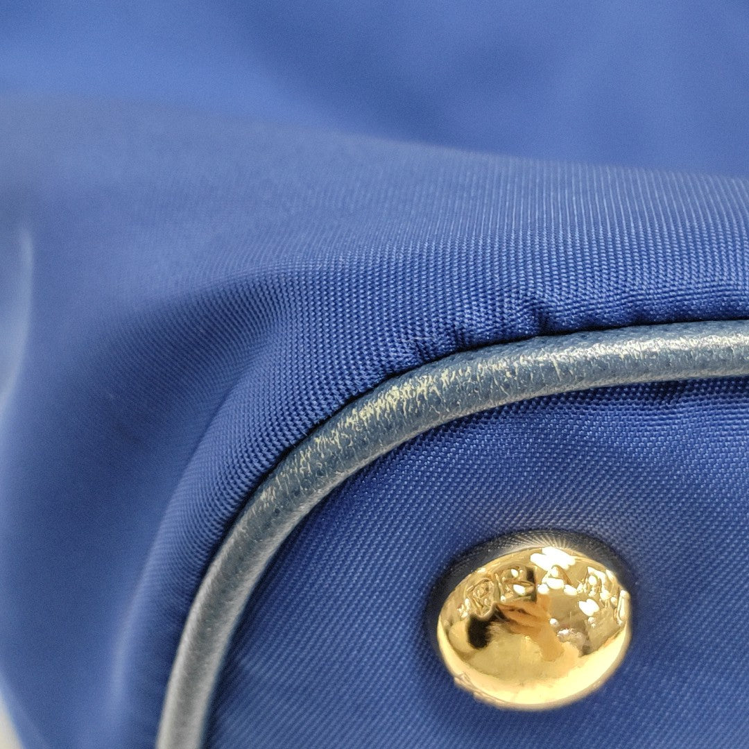 Nylon Tote Bag Blue