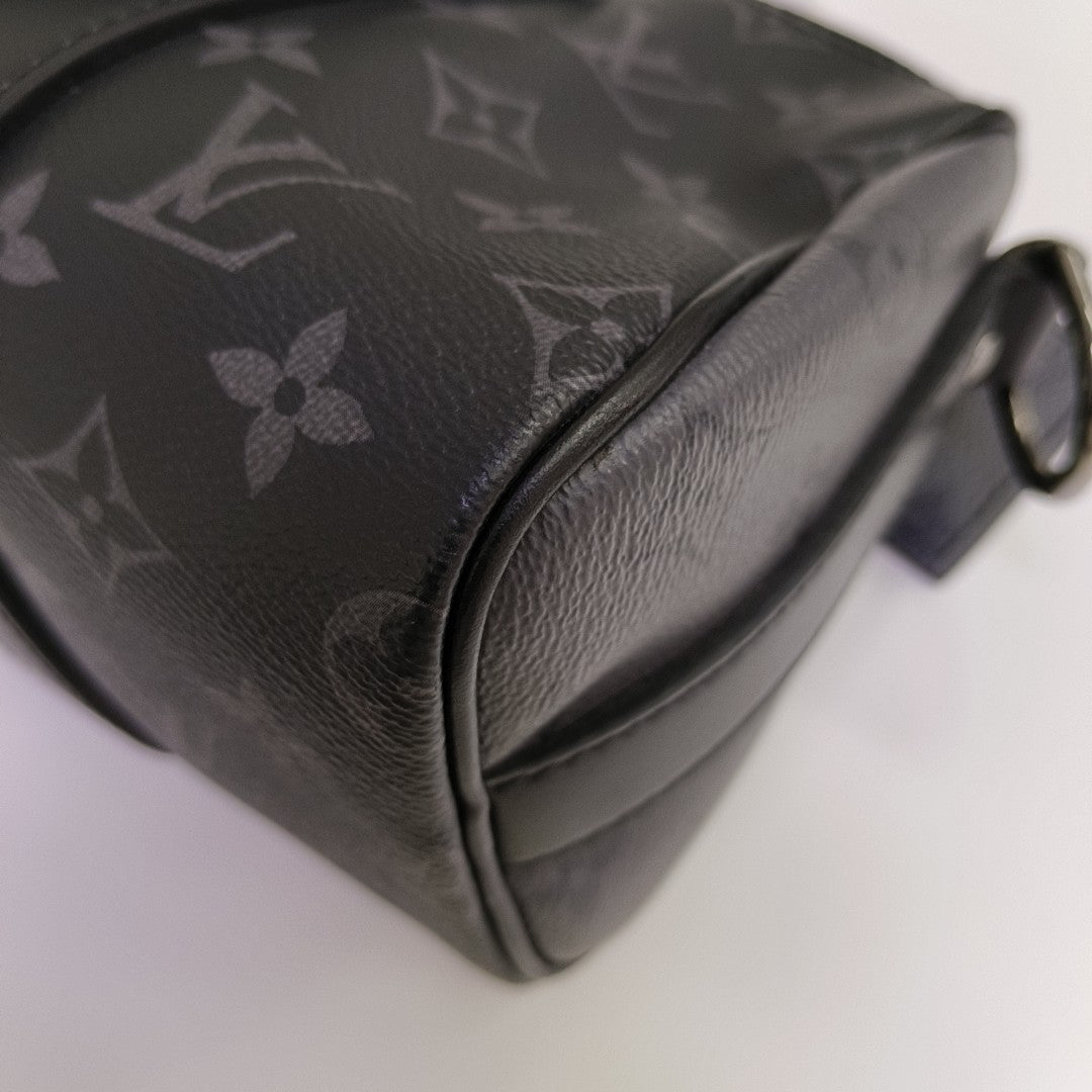 KEEPALL 25 Monogram Coated Canvas Black