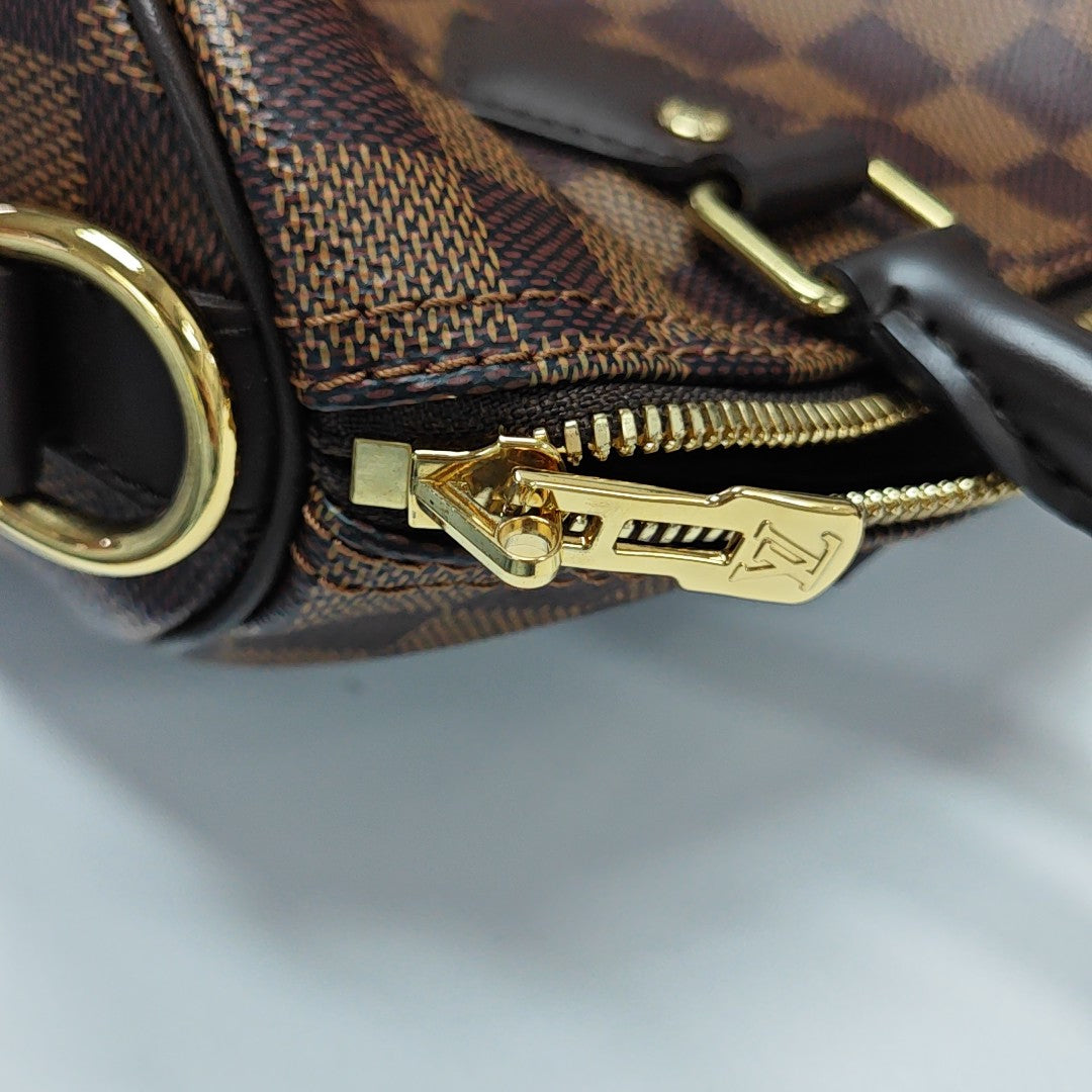 SPEEDY 25 Damier Ebene Coated Canvas Brown