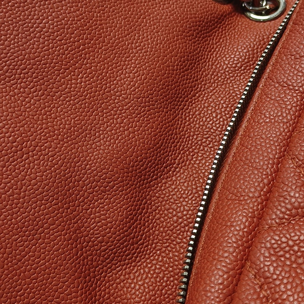 COCO SPORRAN Quilted Grained Calfskin Orange