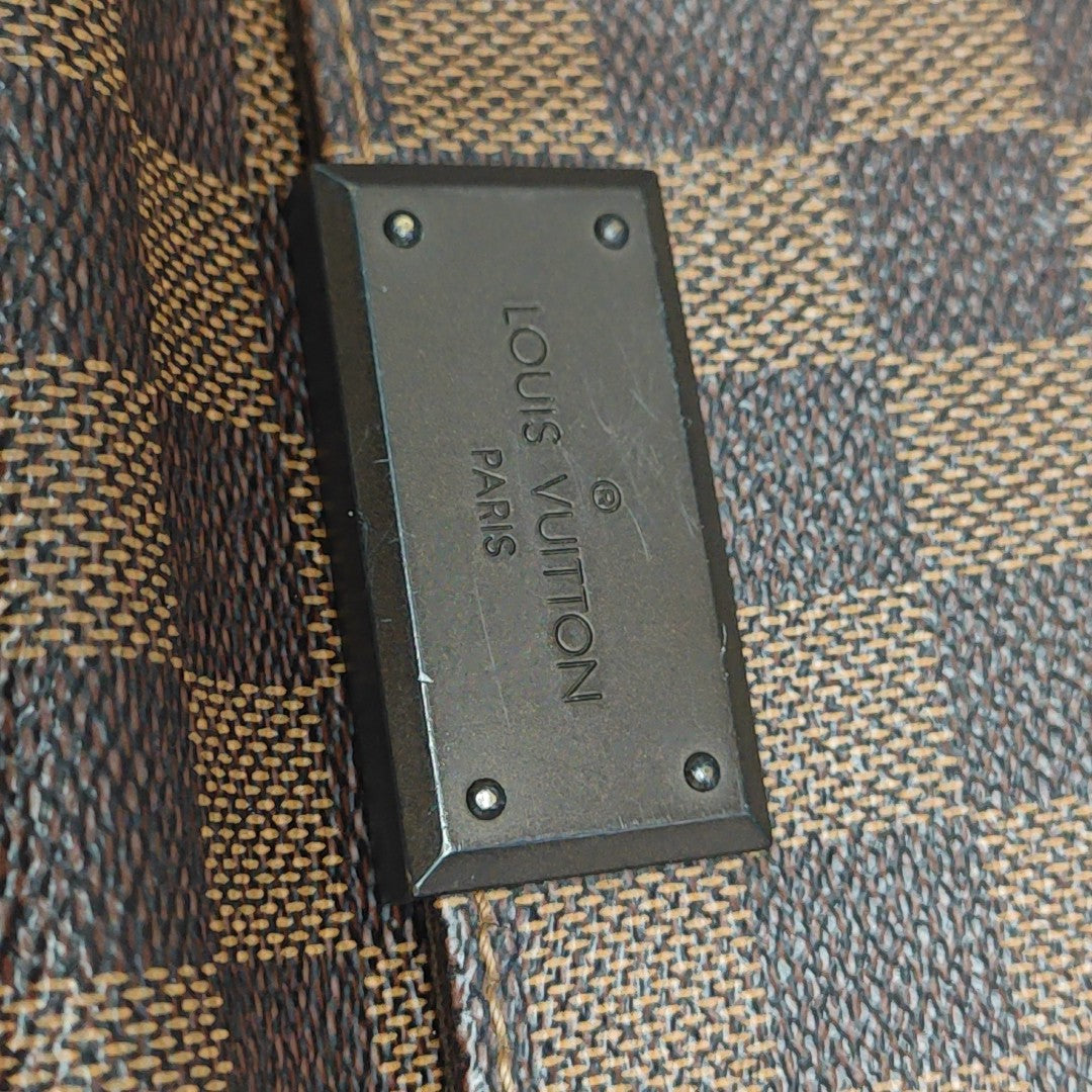 DISTRICT MM Damier Ebene Coated Canvas Brown