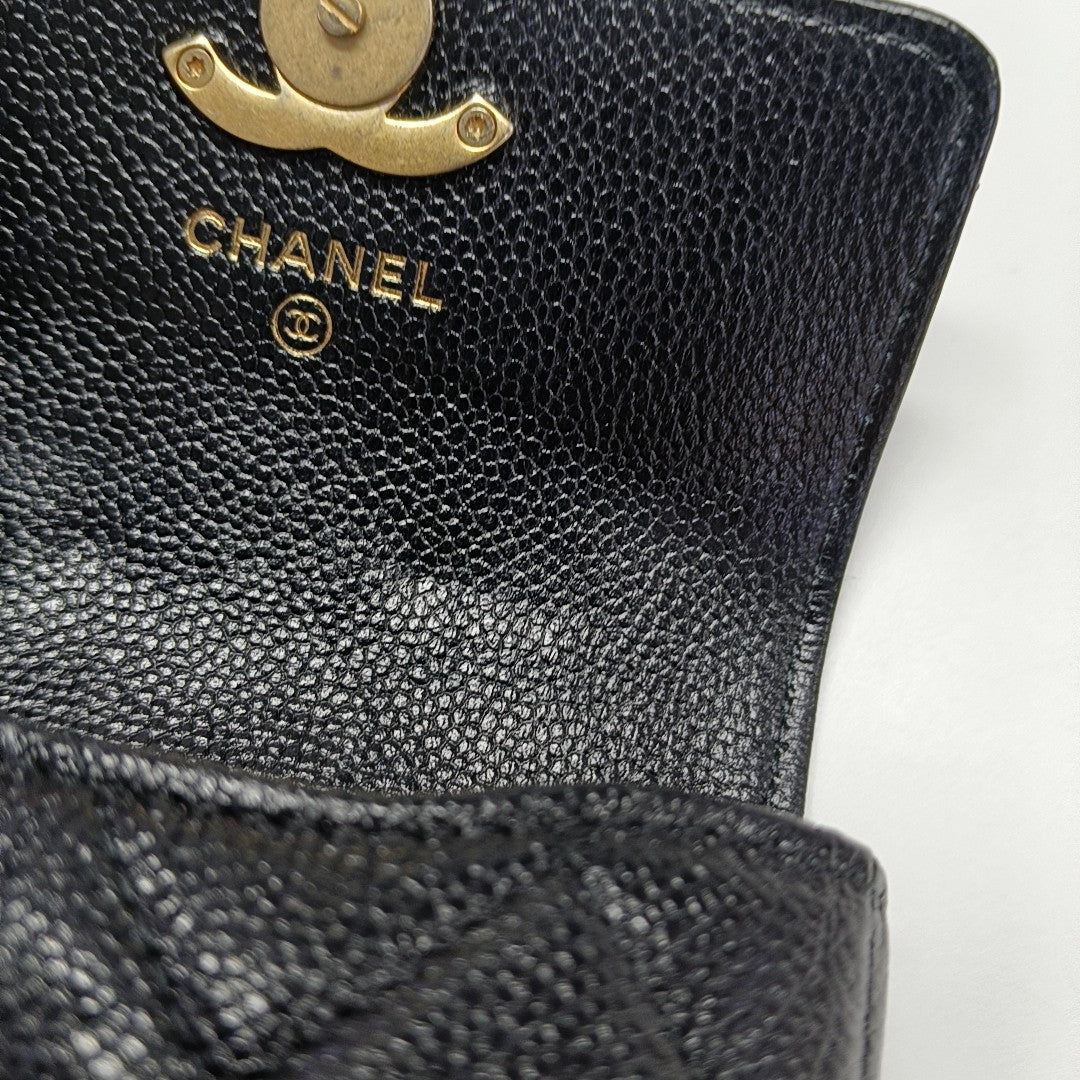 Quilted Grained Calfskin Black