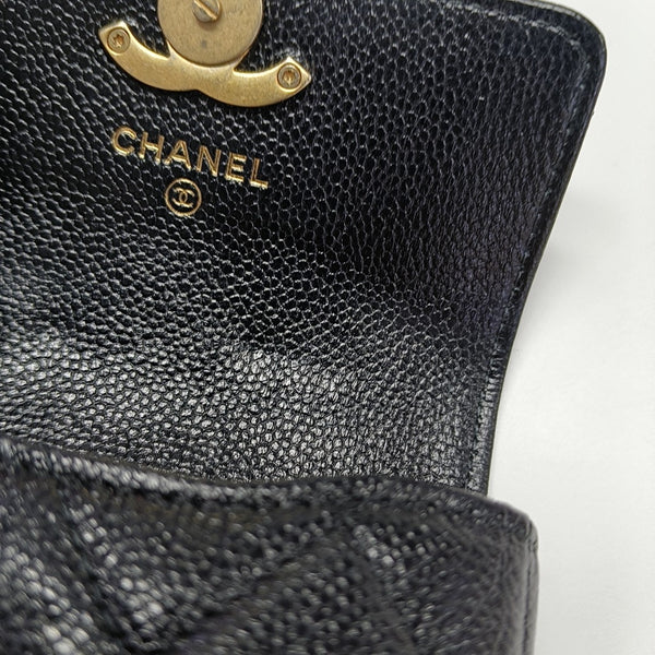 Quilted Grained Calfskin Black