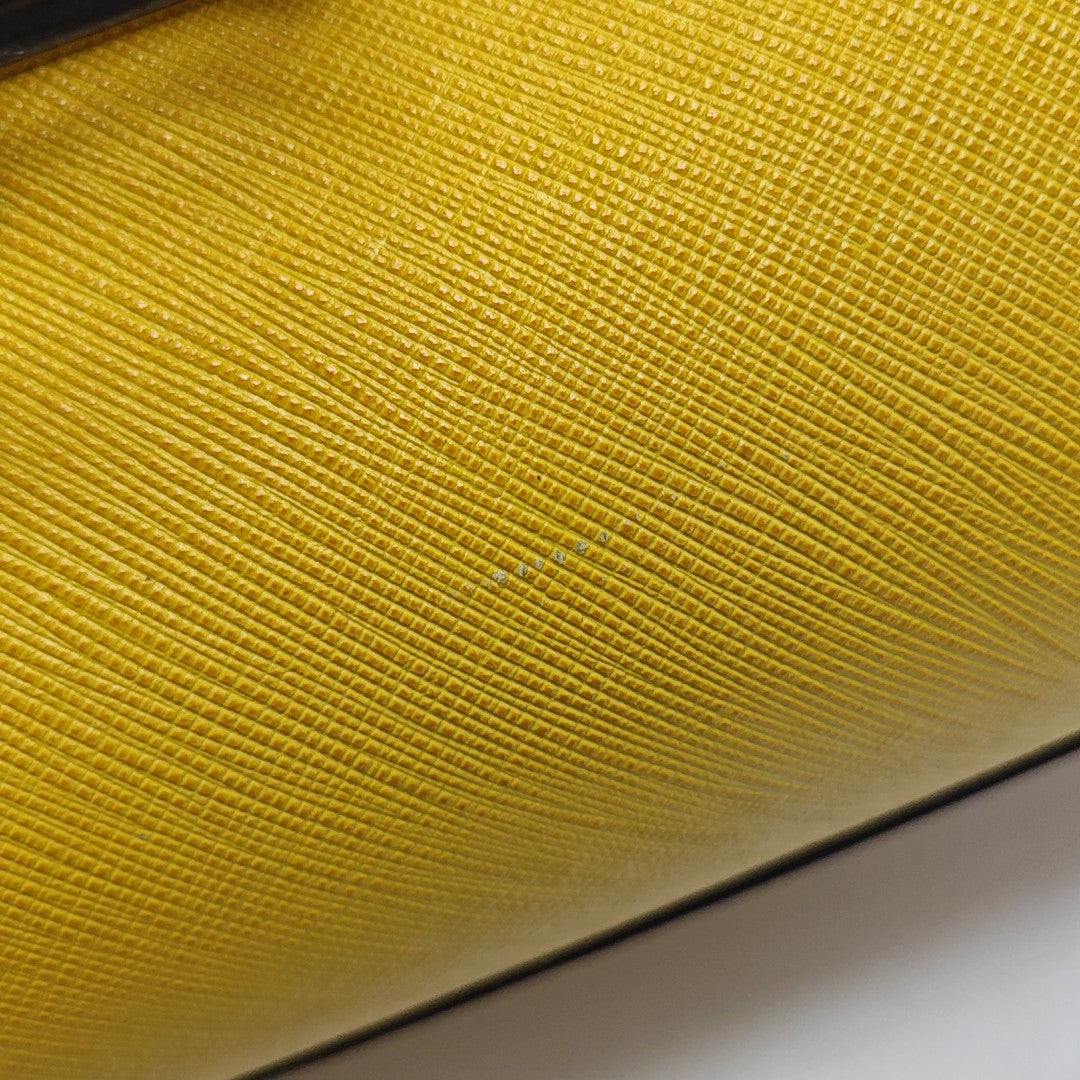Calfskin Top Handle Bag Yellow