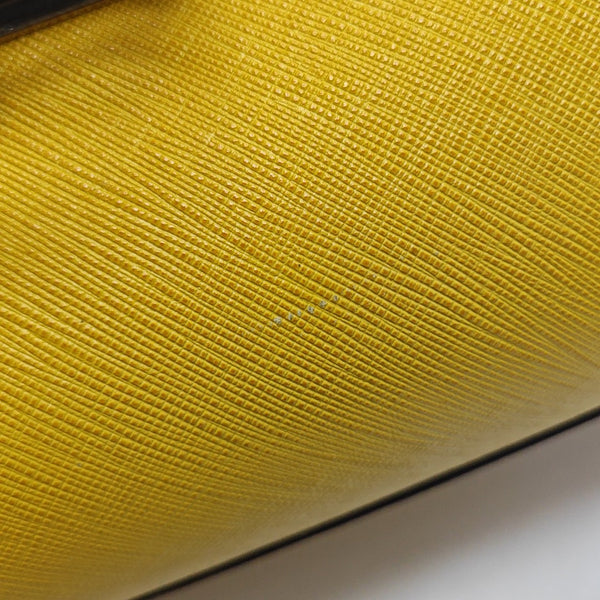 Calfskin Top Handle Bag Yellow