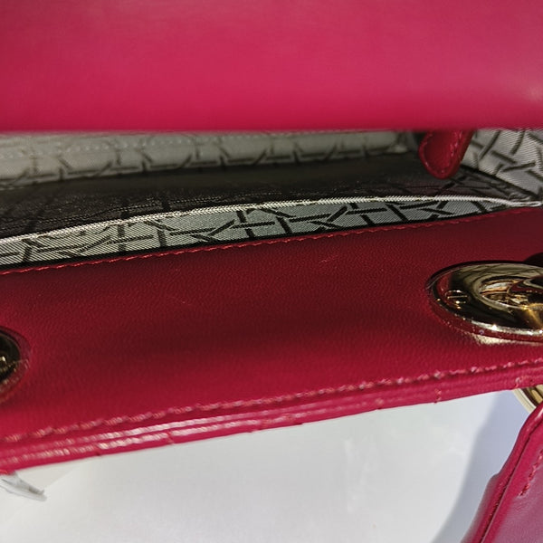 Lady Dior Small Cannage Lambskin Red