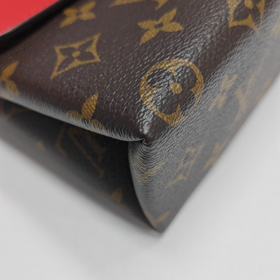 LOCKY BB Monogram Coated Canvas Red