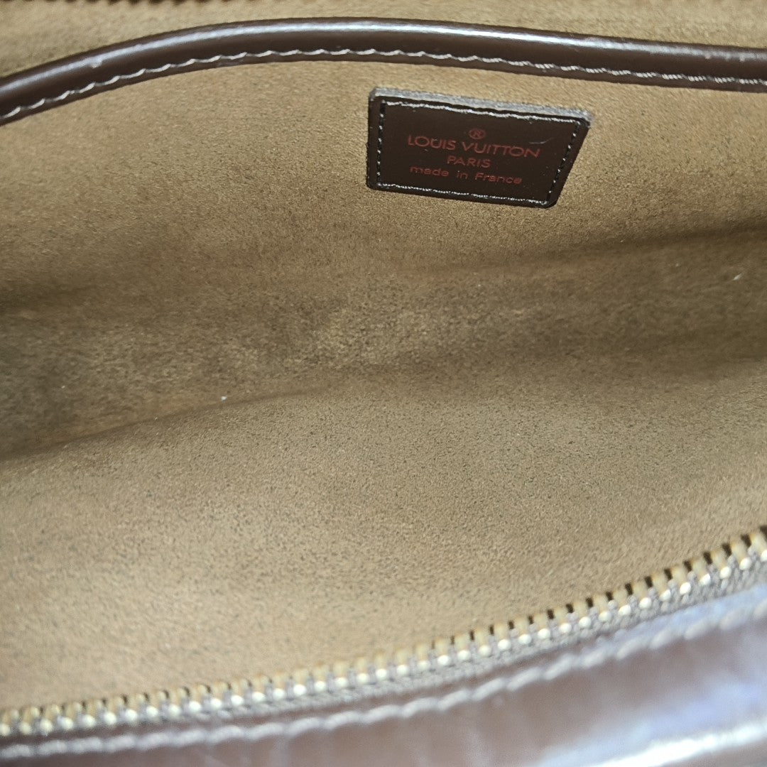SAINT LOUIS Damier Ebene Coated Canvas Brown