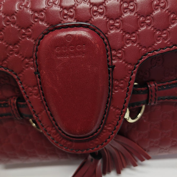 Emily Chain Monogram Calfskin Red