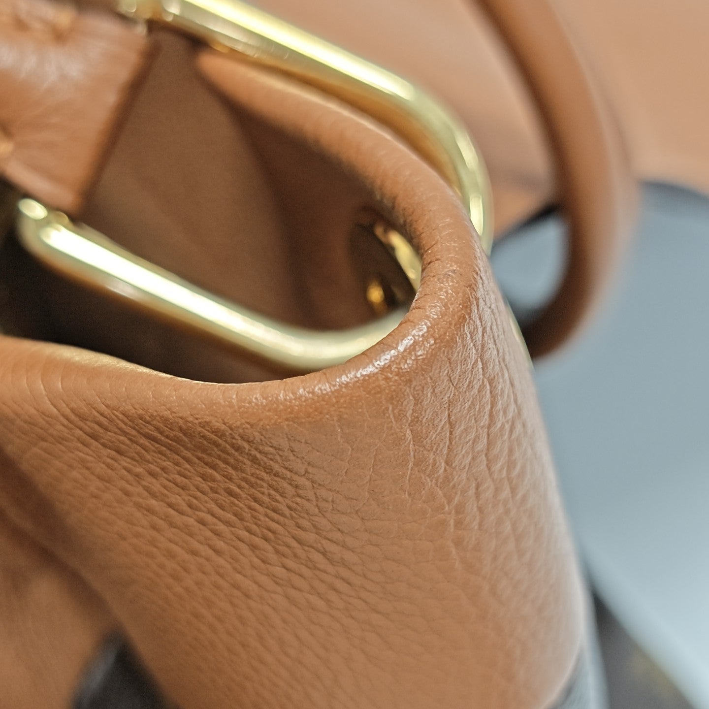 OLYMPE MM Monogram Coated Canvas Brown