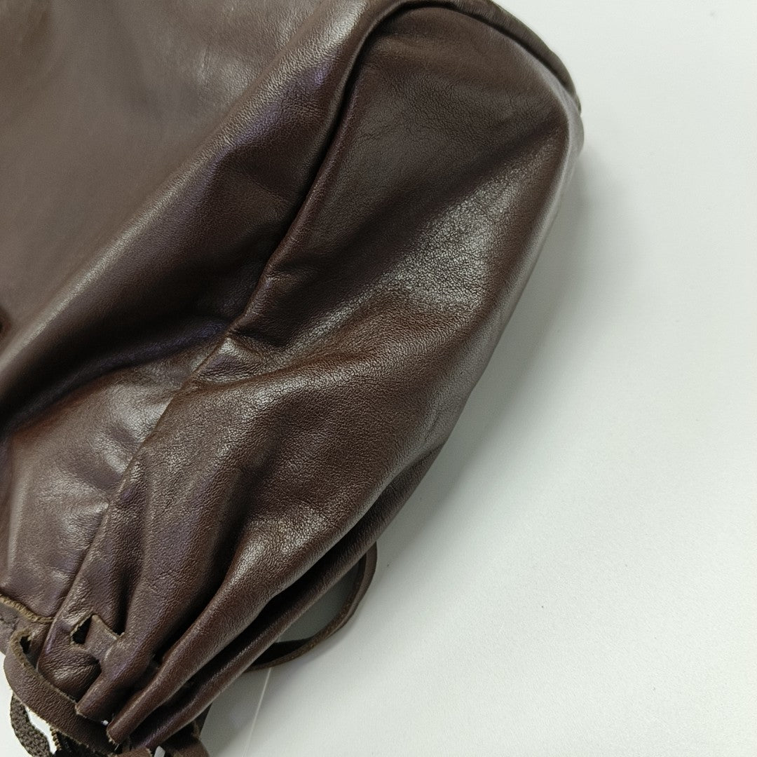 Calfskin Top Handle Bag Brown