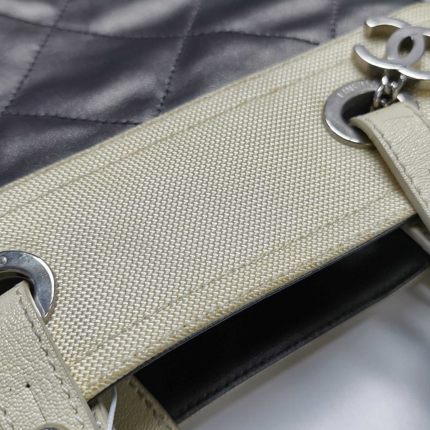 PARIS BIARRITZ Quilted Coated Canvas Gray