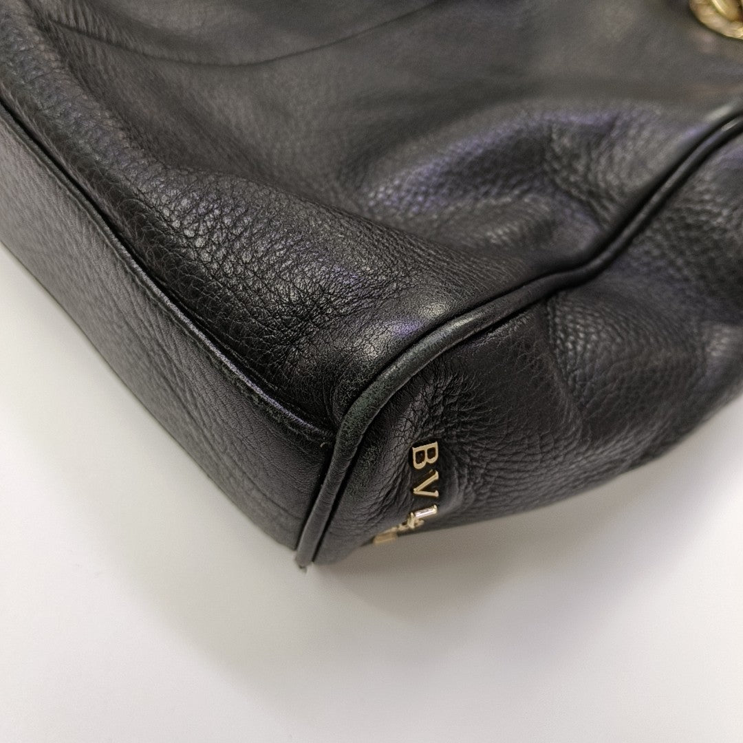 Calfskin Top Handle Bag Black