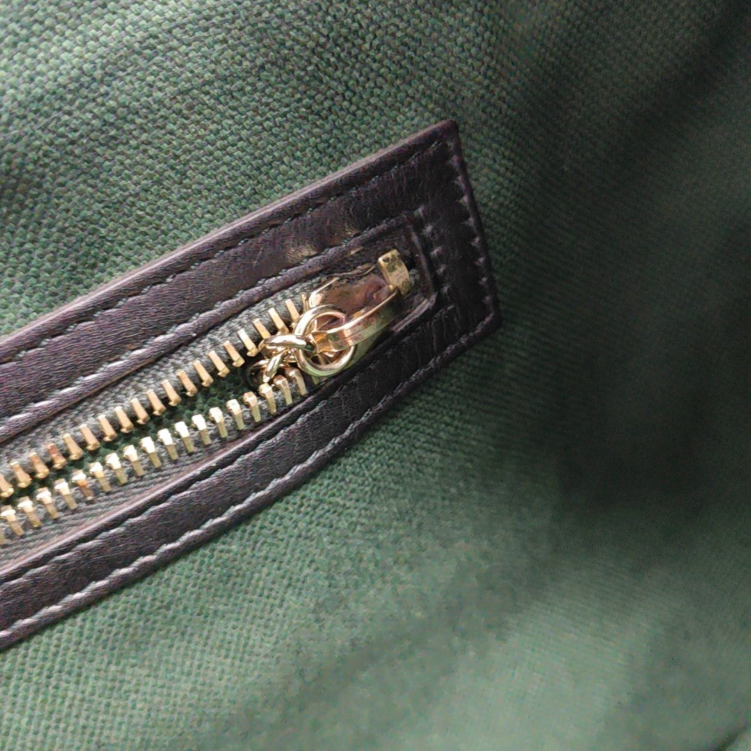 Calfskin Top Handle Bag Green
