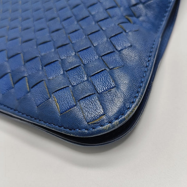 Bolso Tote de Piel de Cordero Azul