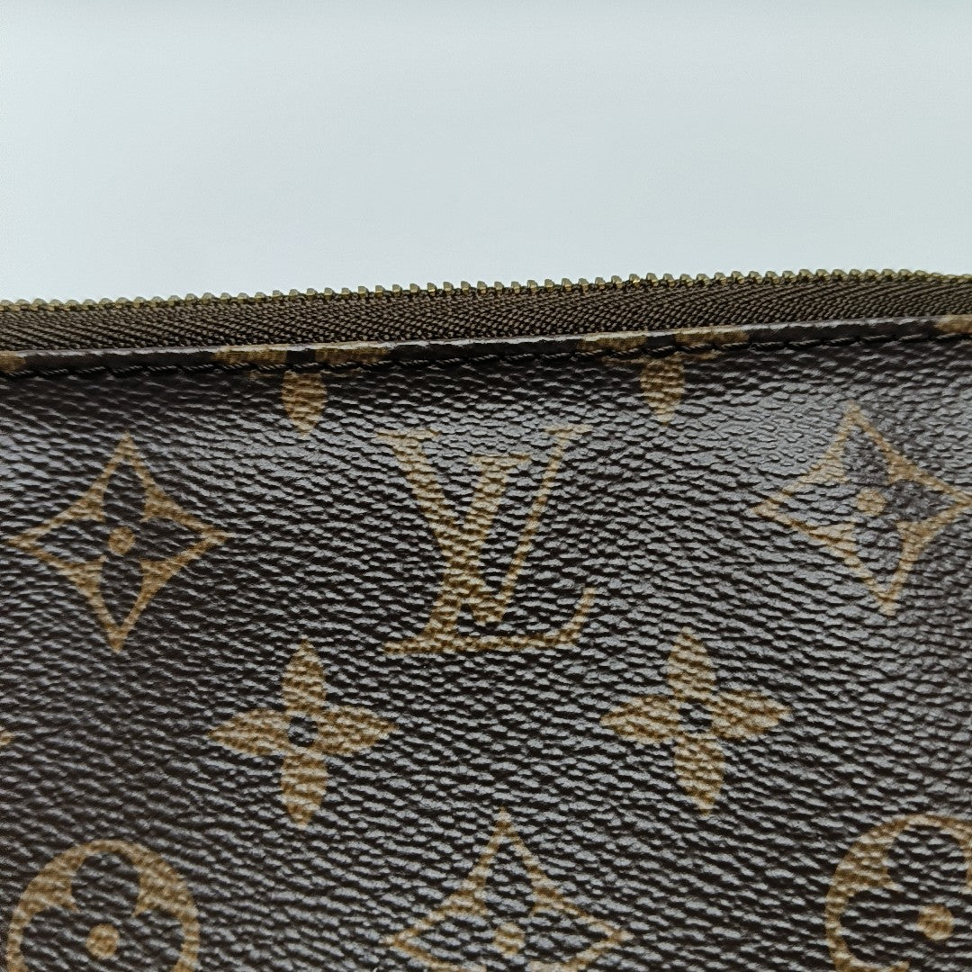 ACCESSOIRES GM Monogram Coated Canvas Brown
