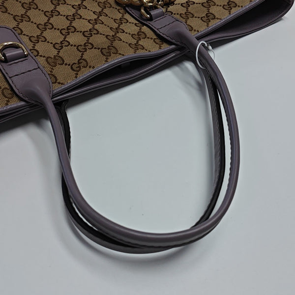 Monogram Canvas Tote Bag Brown